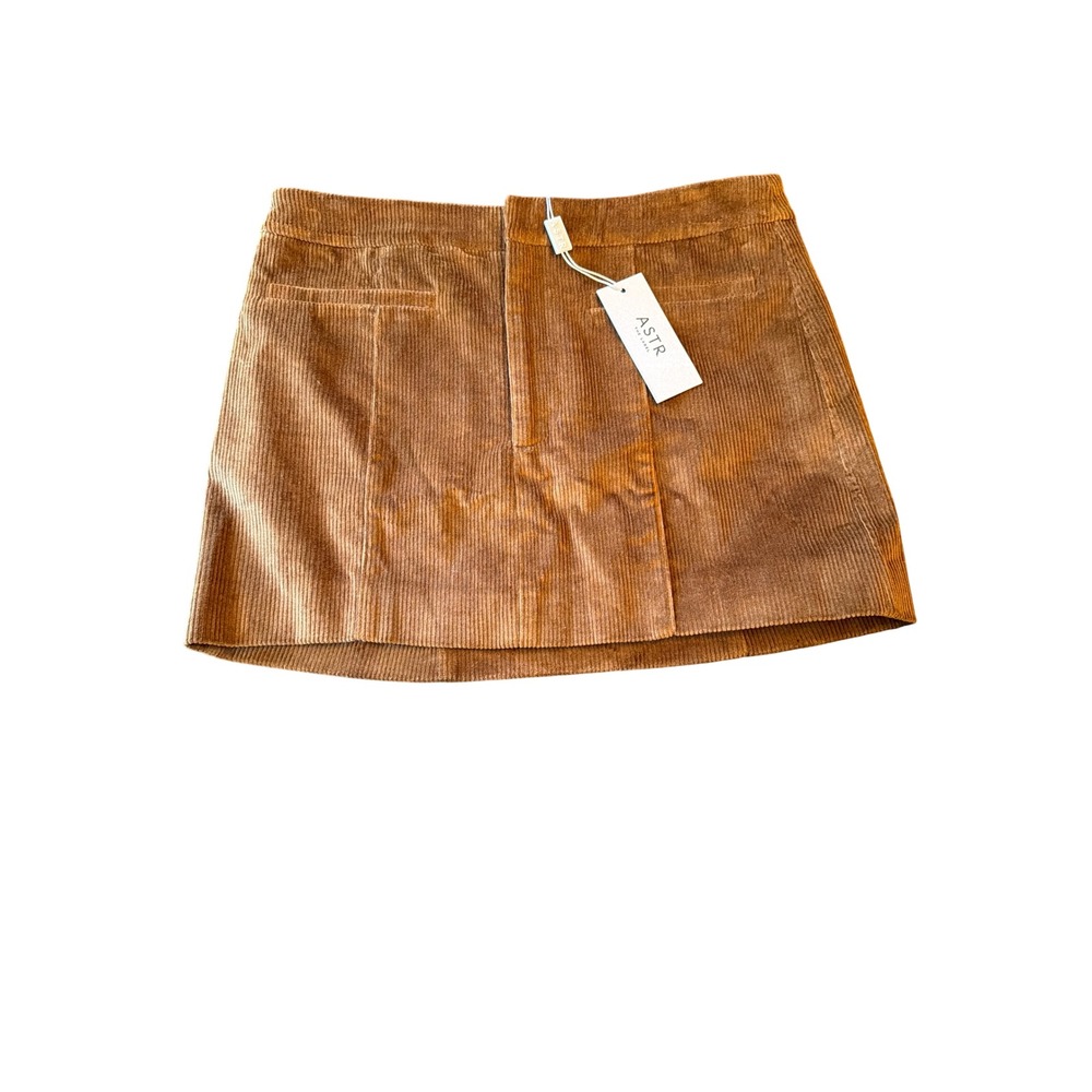 ASTR The Label Doria Mini Skirt Camel Corduroy ACS9189CD High Waisted XS NEW